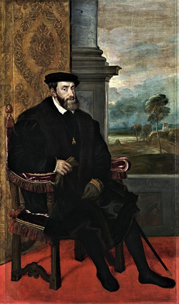 173-Карл V в Аугсбурге, 1548, Тициан